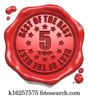Top 5 in Charts - Stamp on Red Wax Seal. Top 5 in Charts - Stamp on Red Wax Seal.