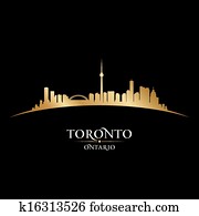 Toronto Ontario Canada city skyline silhouette. Vector illustration Toronto Ontario Canada city skyline silhouette. Vector illustration