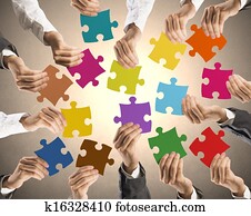 trabalho equipe, e, integração, conceito