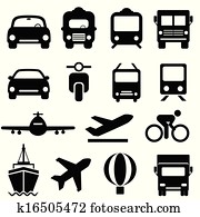 Transportation icon set Transportation icon set