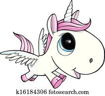 Unicorn Pegasus Vector Illustration Unicorn Pegasus Vector Illustration