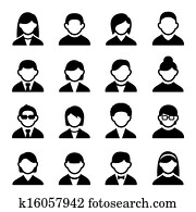 usuario, iconos, conjunto, 2