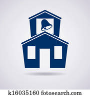 vector icon of school building vector icon of school building