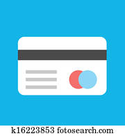 vector, kredietkaart, pictogram