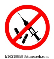 Vector no drugs symbol Vector no drugs symbol