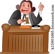 Judge with gavel Clip Art | k15875696 | Fotosearch