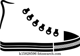 vector sneaker canvas shoe black icon
