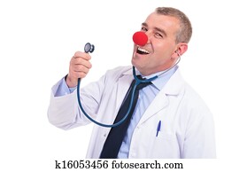 vervalsing, arts, het zingen, een, lied, op, zijn, stethoscope