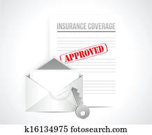verzekeringsdekking, goedgekeurd, concept