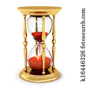 Vintage golden hourglass