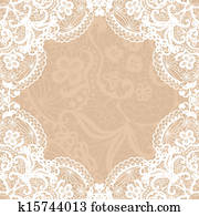 Vintage lace invitation card. Vintage lace invitation card.