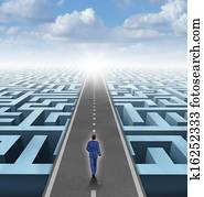 visão clara, liderança