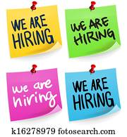 We Are Hiring Sticky Note