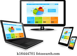website template on multiple device website template on multiple device