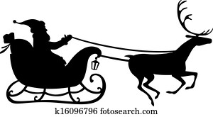 weihnachtsmann, auf, a, rentier schlitten weihnachtsmann, auf, a, rentier schlitten