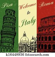 Welcome to Italy vintage poster Welcome to Italy vintage poster