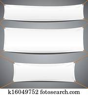 White Textile Banners. Vector Advertising Template White Textile Banners. Vector Advertising Template