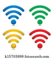 Wireless Network Symbols Set Wireless Network Symbols Set