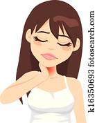 Woman Having Neck Pain Woman Having Neck Pain