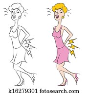 Woman with Lower Back Pain Woman with Lower Back Pain