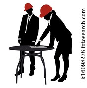 young engineers working