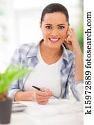 young woman planning retirement investment