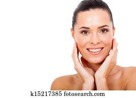 young woman with healthy skin young woman with healthy skin