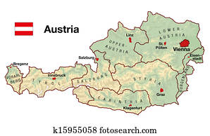 אוסטריה, מפה