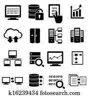 גדול, נתונים, איקון, קבע