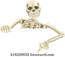 הלוווין, שלד, להצביע, למטה