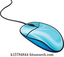 כחול, עכבר של מחשב