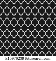 לבן שחור, איסלמי, seamless, תבנית