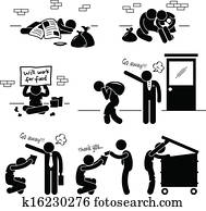 ללא בית, איש, משפחה, קבצן, בלי עבודה *