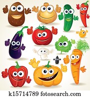 מצחיק, ציור היתולי, ירקות, גזוז אומנות