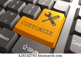 מקלדת, עם, סדר, תפוז, button.