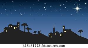 רקע, לילה, בית-לחם