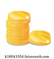 山, の, 金貨, ベクトル