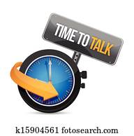 시간, 말할 것이다, 시계, 삽화, 디자인, 개념