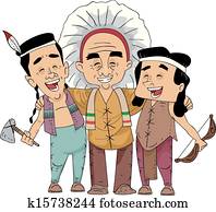 아메리카 인디언, 종족의, 넥타이