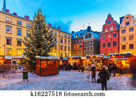 크리스마스, 박람회, 에서, 스톡홀름, 스웨덴