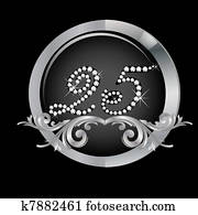 25th anniversary silver diamond 25th anniversary silver diamond