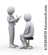 3d, doctor, escritura, paciente, registro médico