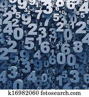 Abstract green 3D numbers background Abstract green 3D numbers background
