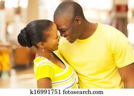 african american夫妇, 调情