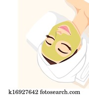akne, behandlung, maske gesichts akne, behandlung, maske gesichts
