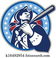 American Patriot Baseball Bat Retro
