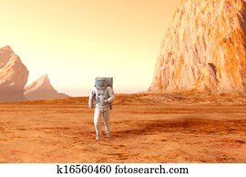 Astronaut on Mars