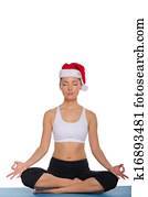 azian, het peinzen, in, een, rode pet