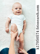 Baby with mum is making massage Baby with mum is making massage