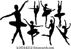 Ballerina vector silhouettes Ballerina vector silhouettes